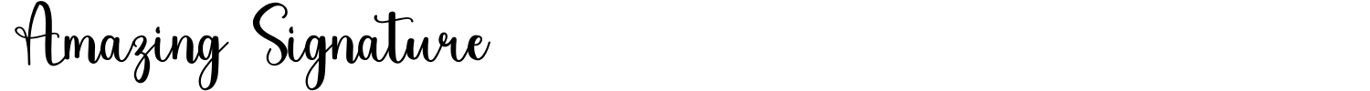 Amazing Signature Font preview