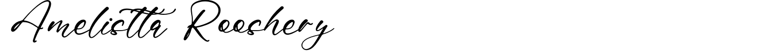 Amelistta Rooshery Font preview