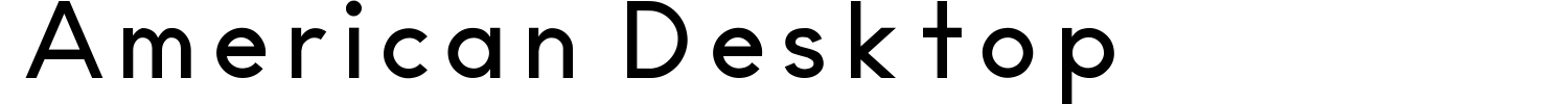 American Desktop Font preview