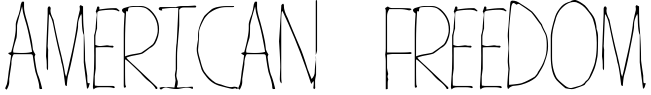American Freedom Font preview