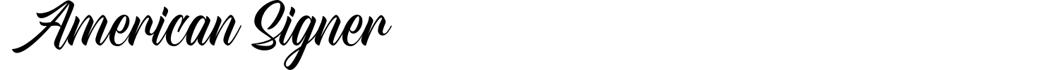 American Signer Font preview
