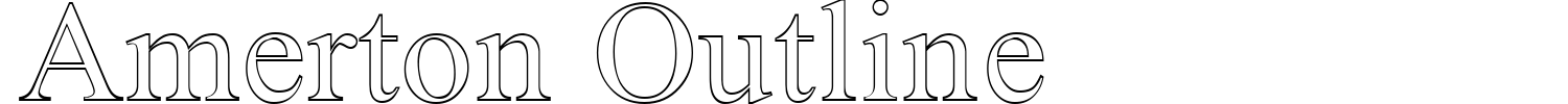 Amerton Outline Font preview