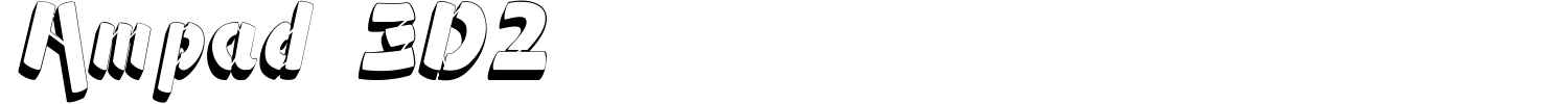 Ampad 3D2 Font preview