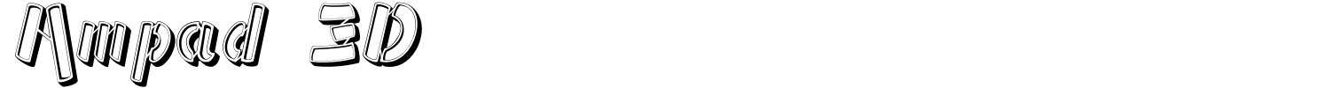 Ampad 3D Font preview
