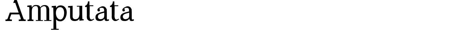 Amputata Font preview