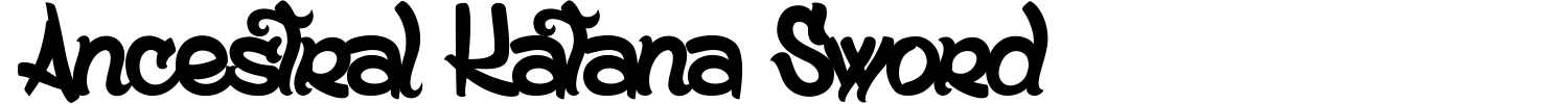 Ancestral Katana Sword Font preview