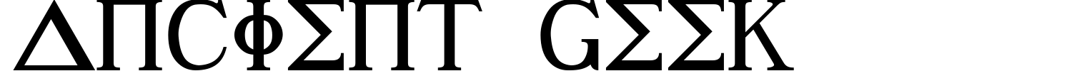 Ancient Geek Font preview