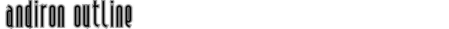 Andiron Outline Font preview