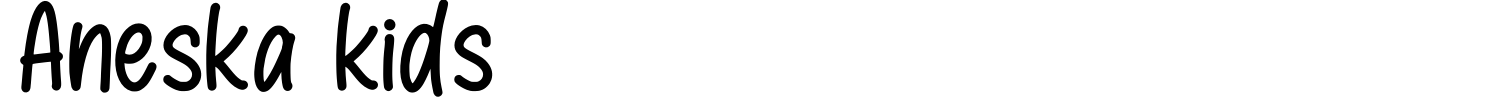 Aneska Kids Font preview