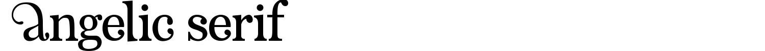 Angelic Serif Font preview