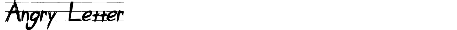 Angry Letter Font preview