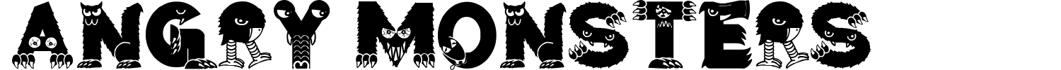 Angry Monsters Font preview