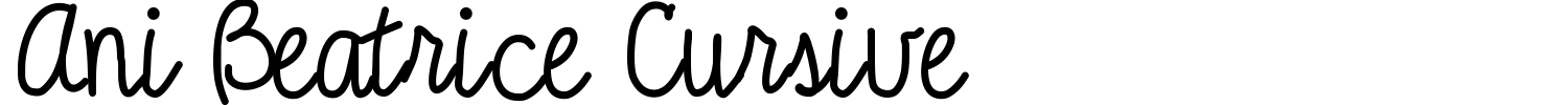 Ani Beatrice Cursive Font preview