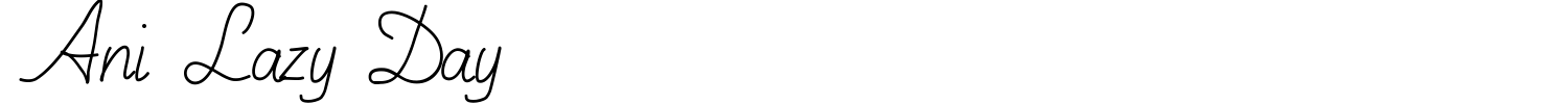 Ani Lazy Day Font preview