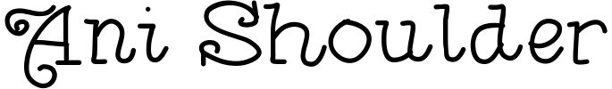 Ani Shoulder Font preview