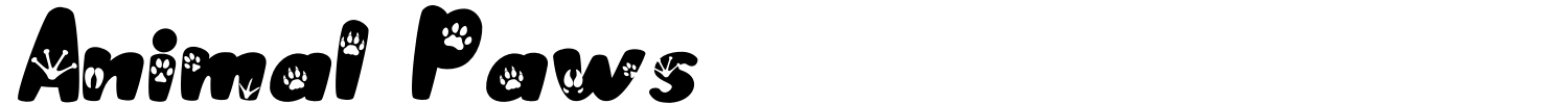 Animal Paws Font preview