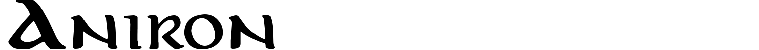 Aniron Font preview