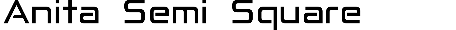 Anita Semi Square Font preview