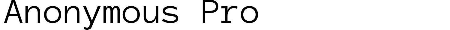 Anonymous Pro Font preview