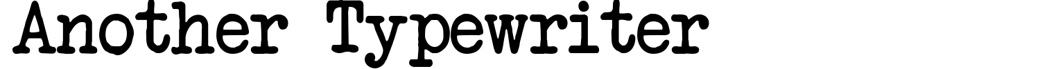 Another Typewriter Font preview