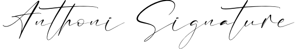 Anthoni Signature Font preview