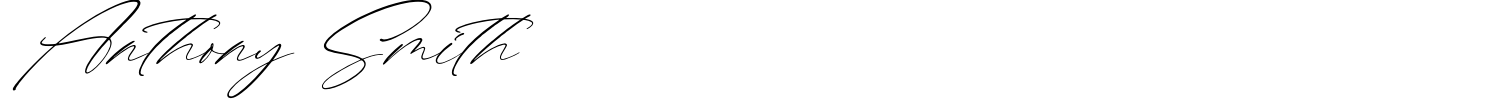 Anthony Smith Font preview