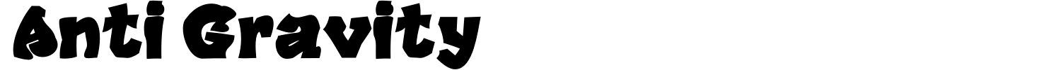 Anti Gravity Font preview