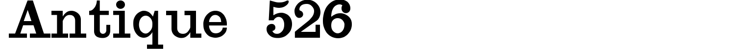 Antique 526 Font preview