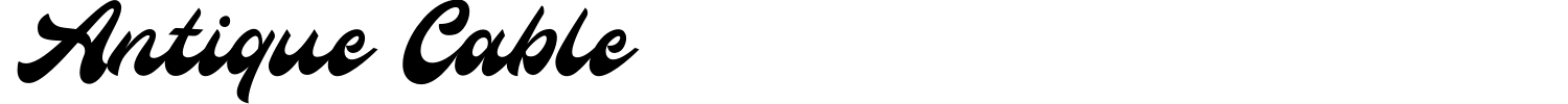 Antique Cable Font preview