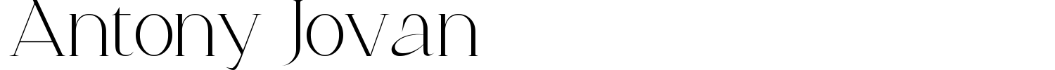 Antony Jovan Font preview