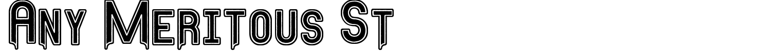 Any Meritous St Font preview