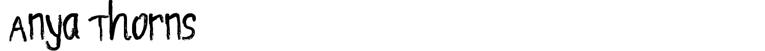 Anya Thorns Font preview