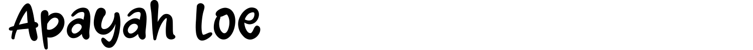 Apayah Loe Font preview