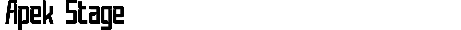 Apek Stage Font preview