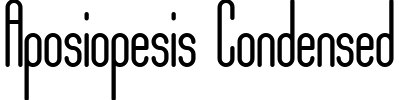 Aposiopesis Condensed Font preview