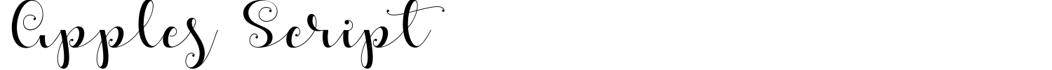 Apples Script Font preview