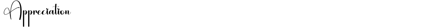 Appreciation Font preview