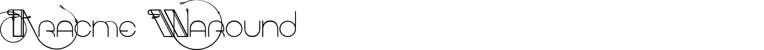 Aracme Waround Font preview