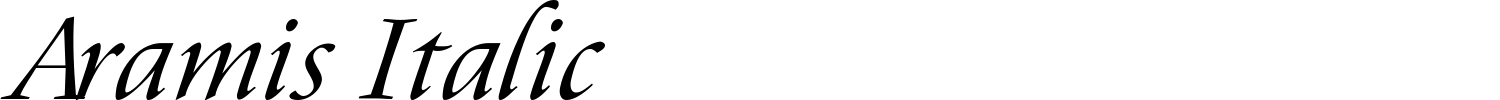 Aramis Italic Font preview