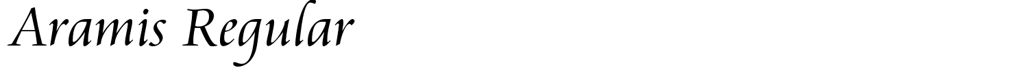 Aramis Regular Font preview