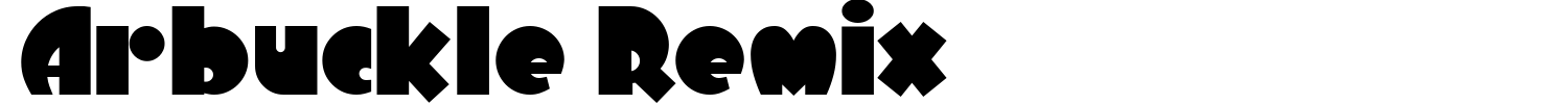 Arbuckle Remix Font preview