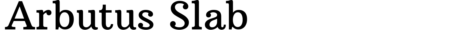 Arbutus Slab Font preview