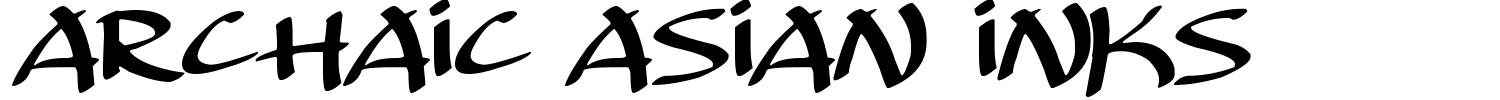 Archaic Asian Inks Font preview