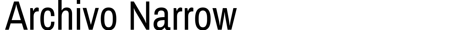 Archivo Narrow Font preview