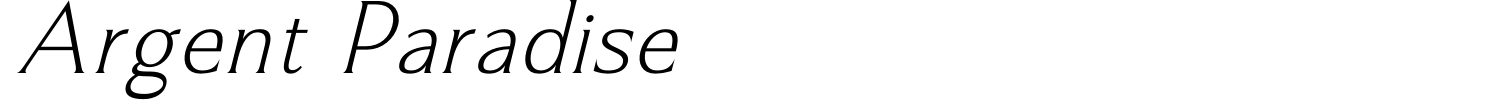 Argent Paradise Font preview