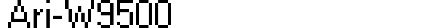 Ari-W9500 Font preview