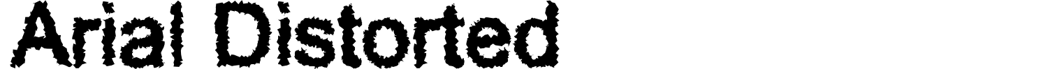 Arial Distorted Font preview