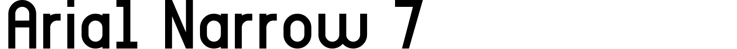 Arial Narrow 7 Font preview