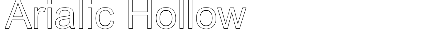 Arialic Hollow Font preview