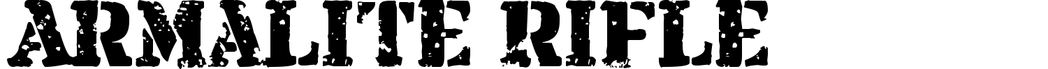 Armalite Rifle Font preview